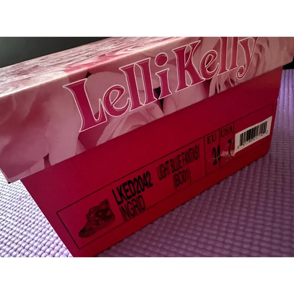 New Lelli Kelly Mermaid Sneakers Size US 7 Girls High Top Beaded Sequins